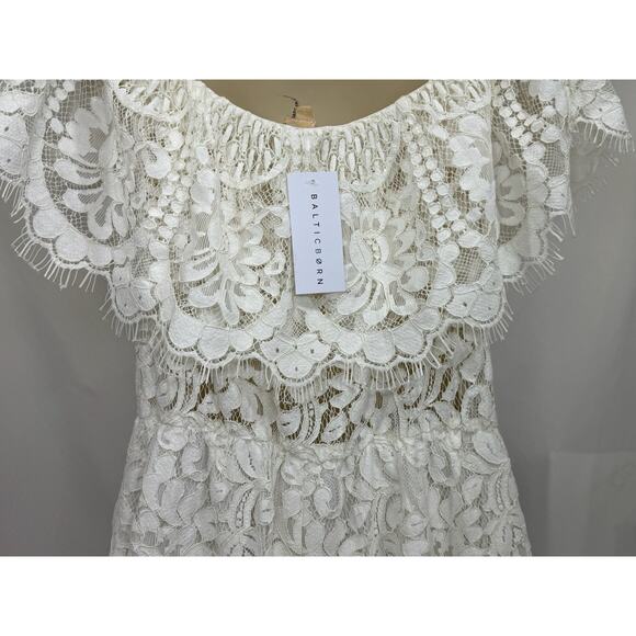 Lace Off-Shoulder One Piece Jumpsuit with Wide Legs β Size L - Picture 13 of 15